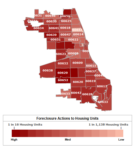 Chicago foreclosure map