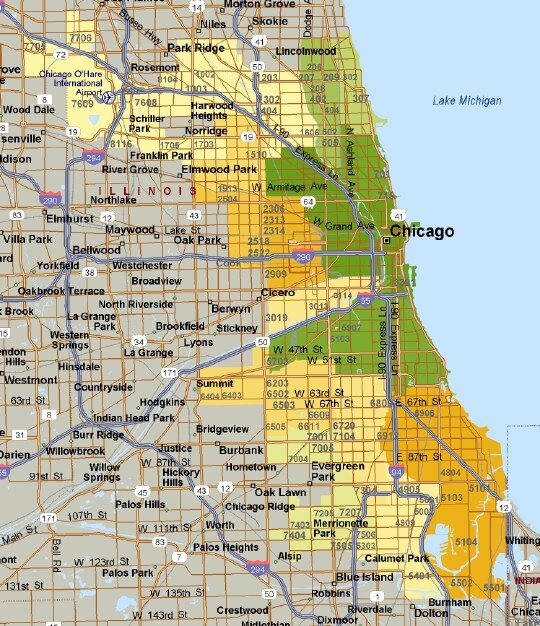 Chicago neighborhood home price changes