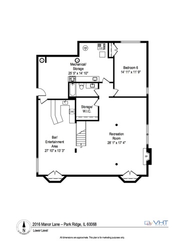 2016 Manor floorplan lower level